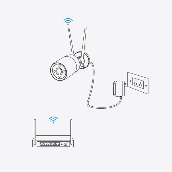 Reolink W320 - 5MP udendørs sikkerhedskamera, 2.4/5 GHz Wi-Fi, person-/køretøjs-/dyredetektion, 100 fods nattesyn