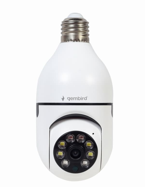 Gembird Slimme wifi-kamera 1080p drejeligt E27 Draaifitting kan i en lampe-tilslutning.