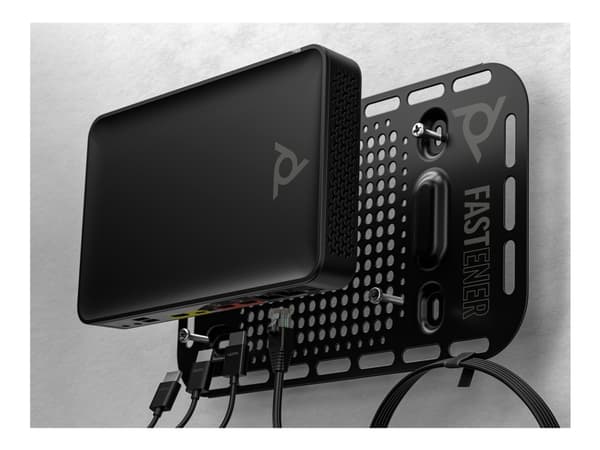Poly Studio G62 - Videokonferansesystem - Certified for Microsoft Teams, Certified for Poly Video - svart - med Mounting Plate Kit