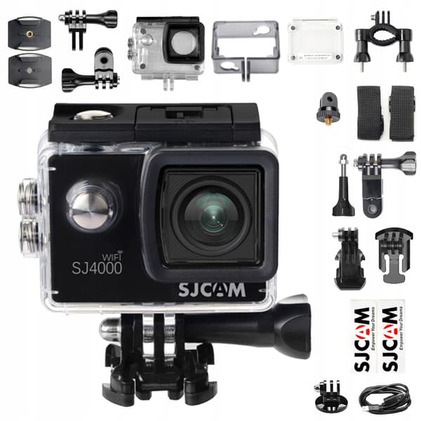 SJ4000 SJCAM WiFi 4k/30FPS urheilukamera musta