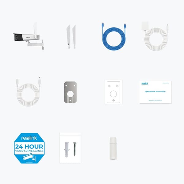 Reolink Duo Series W730 - 4K udendørs Wi-Fi-kamera, dobbeltobjektiv, 180° panoramaudsigt, person-/køretøjs-/dyreregistrering