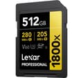Miniatyrbild 3 av 5: Lexar minneskort SDXC 512GB Professional 1800x UHS-II U3 V60