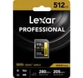 Miniatyrbild 4 av 5: Lexar minneskort SDXC 512GB Professional 1800x UHS-II U3 V60