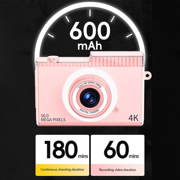 2,4" HD Dual Lens Digital CCD-kamera Videoopptak 8X zoomkamera inkl. 32GB minnekort