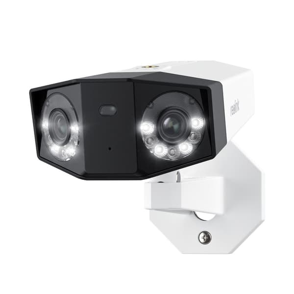 Reolink Duo Series P730 - 4K utomhus PoE-kamera, dubbellins, 180° panoramautsikt, person-/fordons-/djurdetektion Vit, Svart