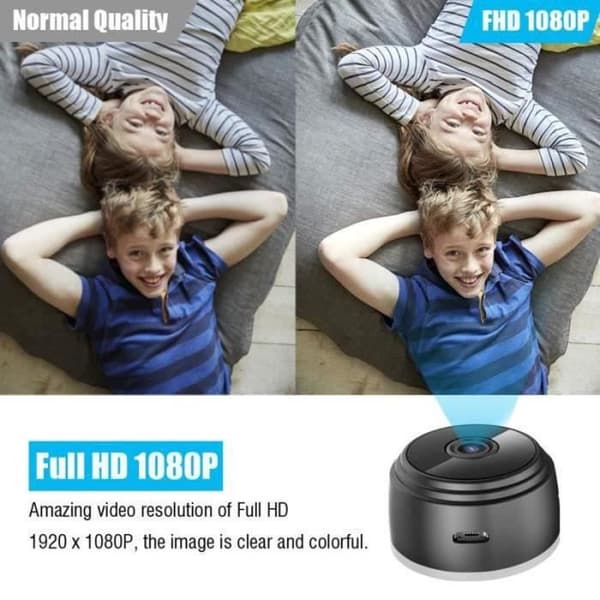 Spionkamera HD 1080P Bärbar Mini WiFi-kamera Hemsäkerhetsövervakning Rörelsedetektering Fjärrvy