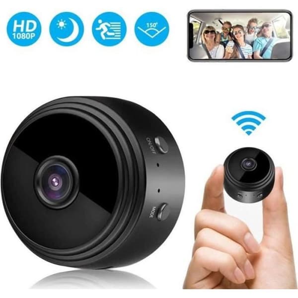 Spionkamera HD 1080P Bärbar Mini WiFi-kamera Hemsäkerhetsövervakning Rörelsedetektering Fjärrvy