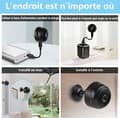 Miniatyrbild 5 av 6: Mini Spy Camera - Odefinierad - 1080P - Wifi - Rörelsedetektering - Svart