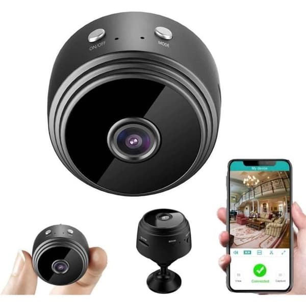 Mini spionkamerad HD 1080p trådlös bärbar med nattvision och rörelsedetektering, övervakningskamera po[25]