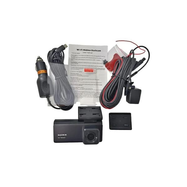 2K Ultra HD WiFi Night Vision For og bag bil Dash Cam med parkeringsmonitor