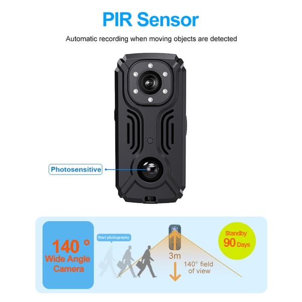 MD37 Videoopptaker 2K Sport Camera Sykkel med IR-CUT AP Hotspot
