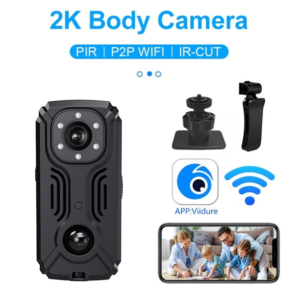 MD37 Videoopptaker 2K Sport Camera Sykkel med IR-CUT AP Hotspot