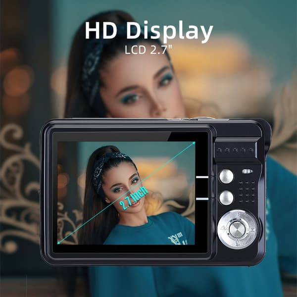 Digitalkamera, 18MP højopløsningsbilleder, 720P videooptagelse, 8X digital zoom