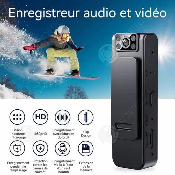 INN Mini kamera trådlös 1080p 12 miljoner pixlar 400mah wifi mörkerseende infraröd design med clip bak med 32 Go minne