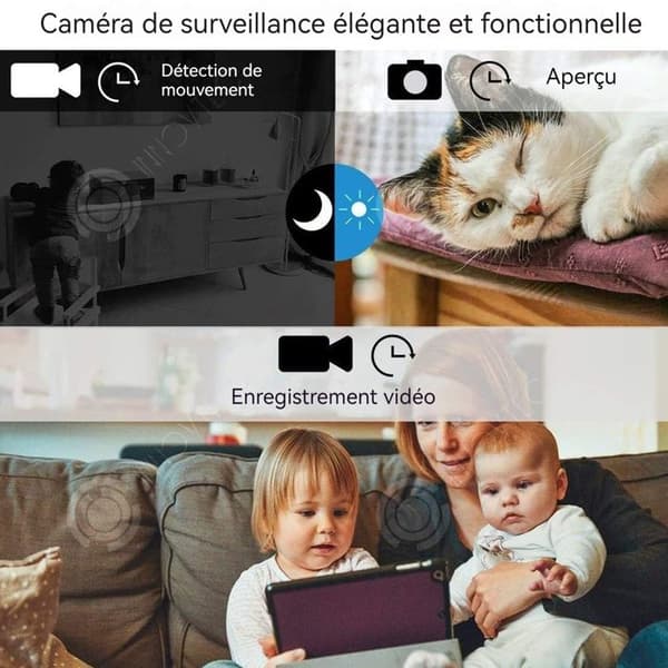 INN Mini WiFi-kamera HD 1080P USB-säkerhetskamera inomhus med 32G-minneskort och infraröd nattfotograferingssensor