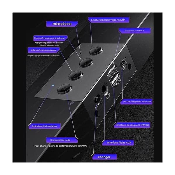 Bluetooth-högtalare - Spion - Full HD 1080P - Wifi - Nattvision - 110° synvinkel