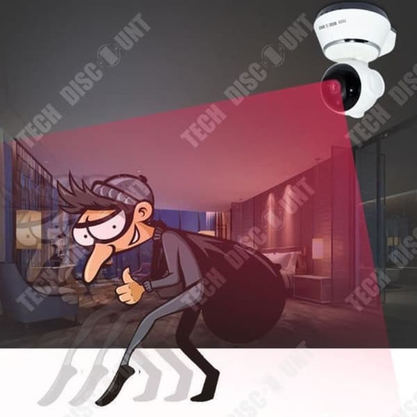 Trådlös IP-övervakningskamera WiFi spion utomhus inomhus säkerhet nattseende rörelsedetektering