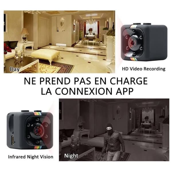 Minikamera - Zentavo - 1080P - Night Vision - Rörelsedetektering - Bärbar