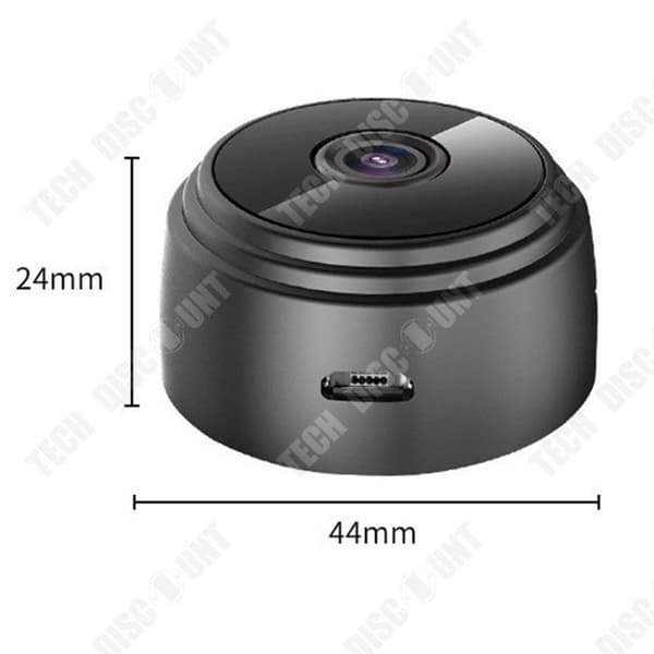 Mini gömt kamera - TECH DISCOUNT - Full HD 1080P - Nattseende - Rörelsedetektering - Portabel