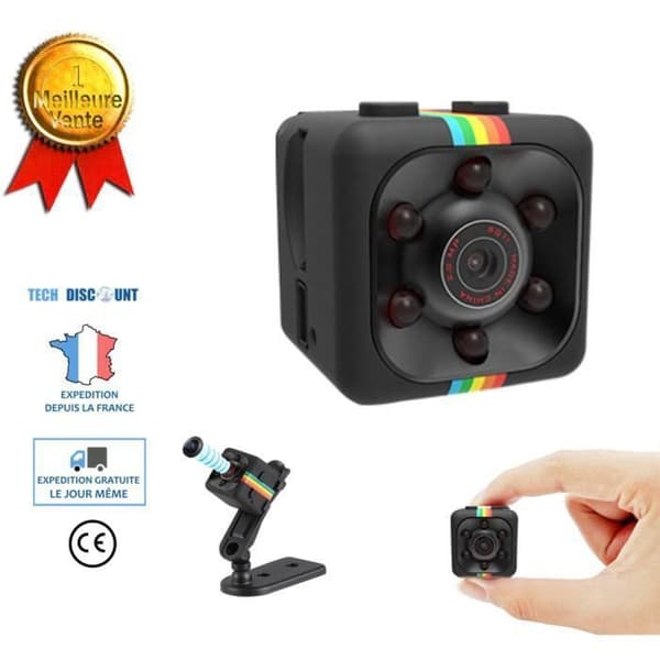 Miniövervakningskamera - TECH DISCOUNT - Nattseende - 1080P - Inbyggt Batteri