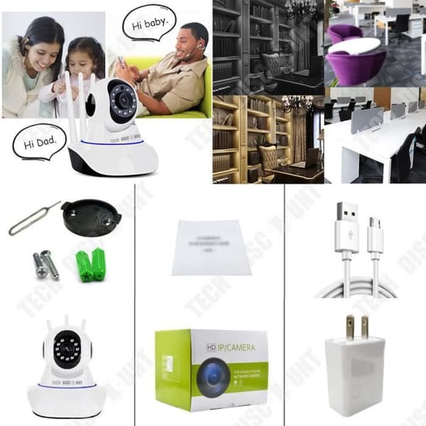 TD® Professionell IP-övervakningskamera spion video wifi fjärrsäkerhet nattseende utomhus vattentät infraröd