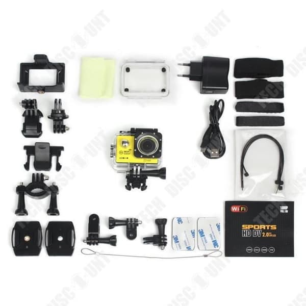 TD® främre vattentät sportkamera Ultra HD-skärm 1080P Wifi Uppladdningsbart batteri 900mAh 4MP kort4-32G Objektiv 120° 30FPS