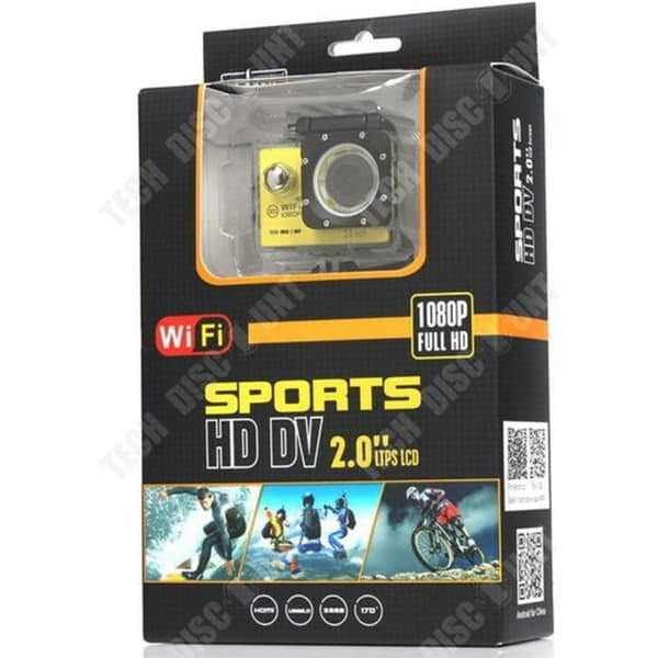 TD® främre vattentät sportkamera Ultra HD-skärm 1080P Wifi Uppladdningsbart batteri 900mAh 4MP kort4-32G Objektiv 120° 30FPS