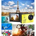 Miniatyrbild 4 av 4: TD® Vattentät gul sportdykkamera med stabilisator med WIFI-funktion extern mikrofontillbehör för skidåkning och resor