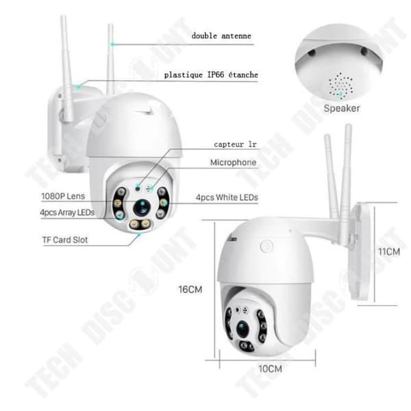 TD® bollmaskin 1080P WIFI minikamera PTZ biljardbollsmaskin Moln vattentät kamera 360 roterande bollmaskin