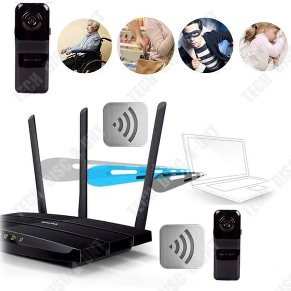 TD® dold kamera wifi usb trådlös spion säkerhetsram hem 1080p diskret mörkerseende liten mini infraröd svart