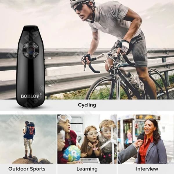 TD® 1080P liten kroppskamera med bakre klämma Full HD Mini Bärbar Cykel Cykel Bärbar Videoinspelare Video Ljudinspelning
