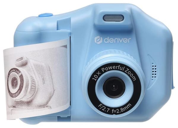 Barnkamera BLÅ LCD-SKÄRM med utskrift DENVER Blå