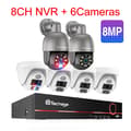 Miniatyrbild 2 av 2: Techage Kamerasystem, 8CH NVR, Fullfärgsnattseende,Ingen, 8MP 8CH 6Kamera A