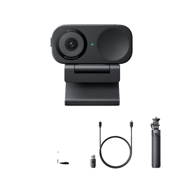 Insta360 Live Smart Kamera, 4K Video Kvalitet, AI Lydbehandling,Link 2C Tripod