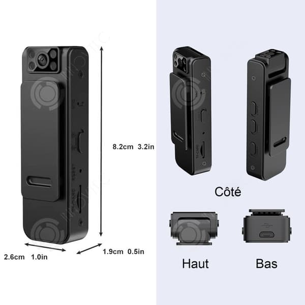 INN Mini kamera trådlös 1080P wifi kamera 82x19x26mm USB 2.0 stöd för 64Go/32Go/16Go/128Go övervakning med nattseende