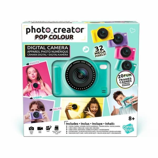 Canal Toys - Foto Creator - Digital Kamera Pop Färg Grön - Med 8GB SD-kort inkluderat - CLK 043