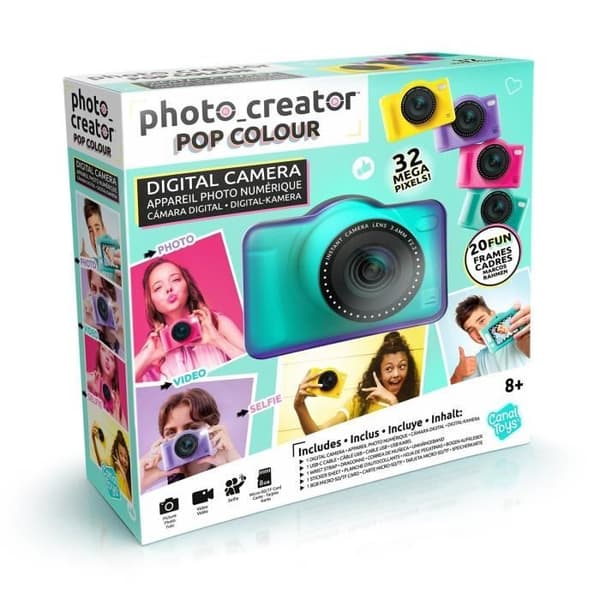 Canal Toys - Foto Creator - Digital Kamera Pop Färg Grön - Med 8GB SD-kort inkluderat - CLK 043