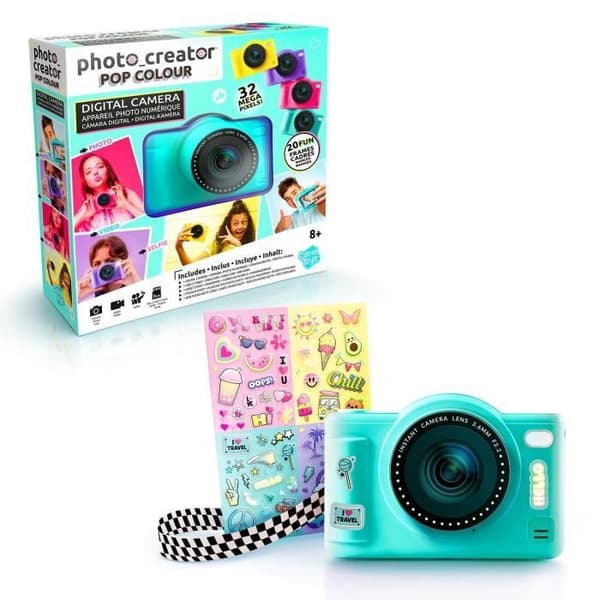 Canal Toys - Foto Creator - Digital Kamera Pop Färg Grön - Med 8GB SD-kort inkluderat - CLK 043