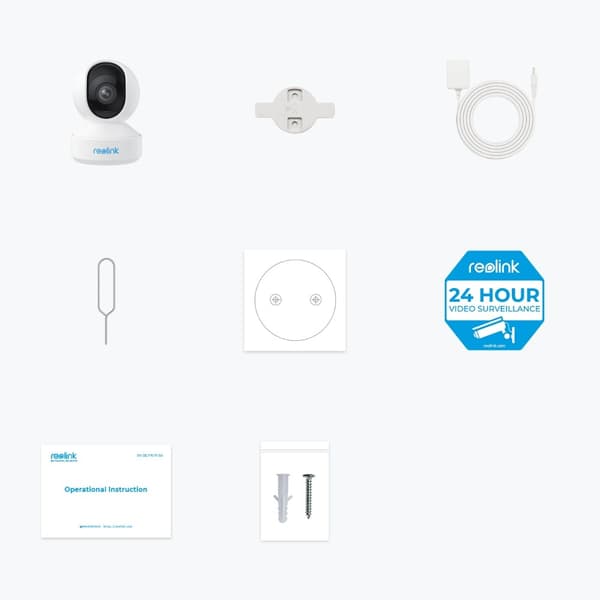 Reolink E-serien E340 - 5MP Wi-Fi-kamera för inomhusbruk, panorering och lutning, 3X optisk zoom, person-/husdjursidentifiering, automatisk spårning