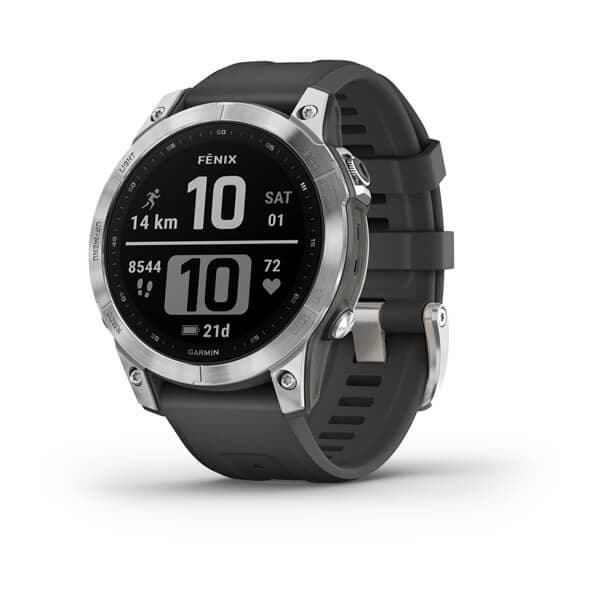 Garmin fenix 7 3,3 cm (1,3") MIP 47 mm Digital 260 x 260 pixels Touchscreen Sølv Wi-Fi GPS (satellit)
