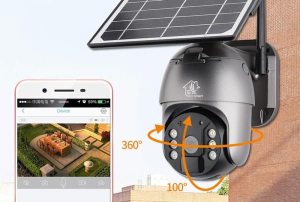 Extralink 3G/4G/LTE kamera Mystic 4G PTZ med solpanel 8W, 1080p, IP66, 4x 18650 batteri
