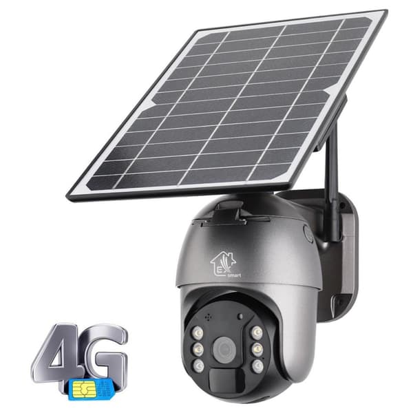 Extralink 3G/4G/LTE kamera Mystic 4G PTZ med solpanel 8W, 1080p, IP66, 4x 18650 batteri