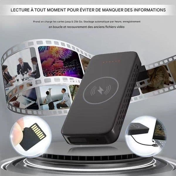 Powerbank - Spionkamera - 2K - 10000mAh - Nattvision - Autonomi 180 dagar