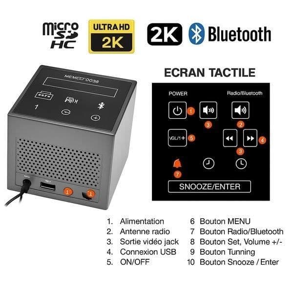 Väckarklocka - Ej specificerat - Spionkamera - Ultra HD - Nattvision - Wi-Fi