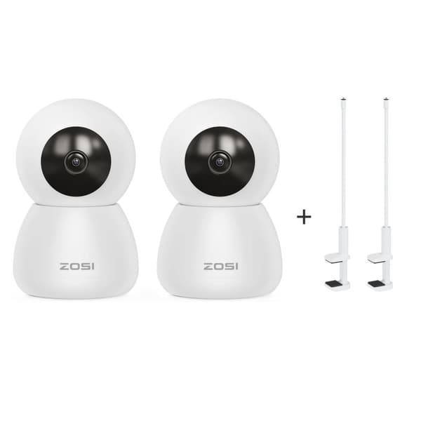 Trådlös säkerhetskamera för inomhusbruk, 4MP högupplösning, smart rörelsespårning,C516xhållare(2 Pack)