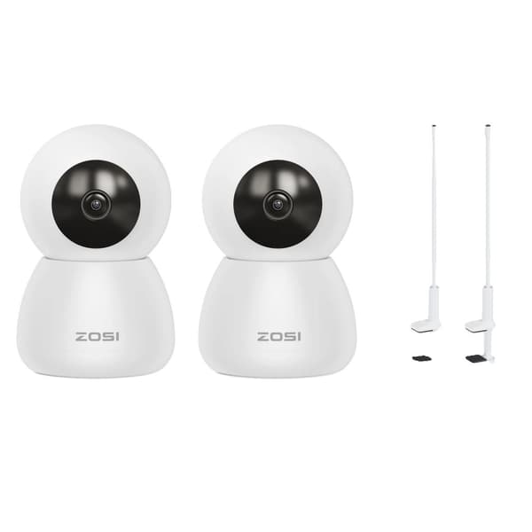 Trådlös säkerhetskamera för inomhusbruk, 4MP högupplösning, smart rörelsespårning,C516xhållare(2 Pack)