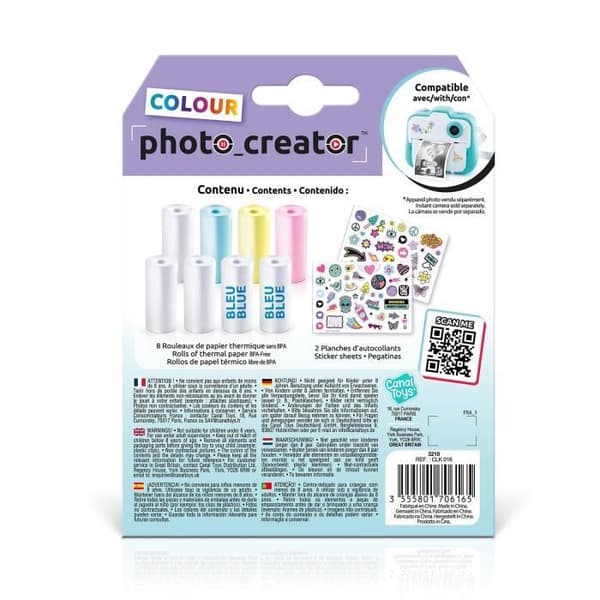 Canal Toys - Instant Camera - Refill Kit med specialfärgade papper - CLK 016