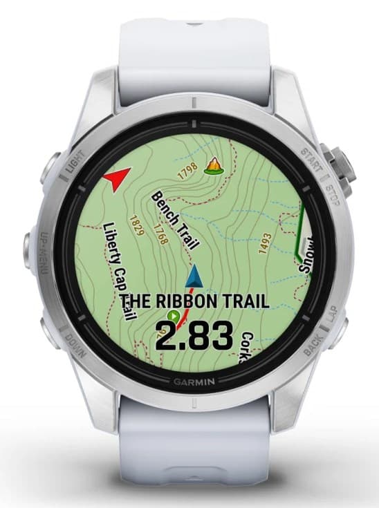 Garmin epix Pro (Gen 2) 3,05 cm (1,2") AMOLED 42 mm Digital 390 x 390 pixels Touchscreen Sølv Wi-Fi GPS (satellit)