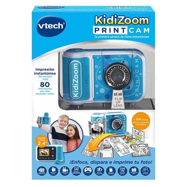 Kamera - VTECH - Kidizoom Print Cam Blue - Enkla selfies - Specialfotoeffekter - Spel