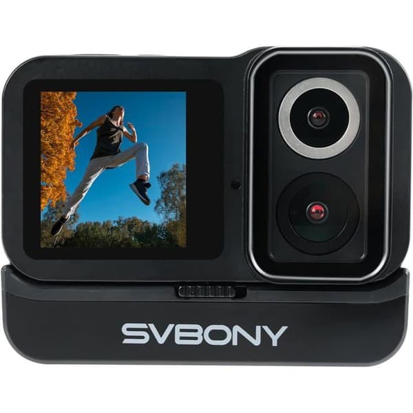 Akčná kamera SVBONY ACT50 4K 30fps, vodotesná IPX8, dvojitý IPS displej, F2.0/F1.4, širokouhlý 145°, EIS 6-osová stabilizácia proti otrasom.